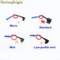 Rockeybright 5A 10A 30A Blade Fuse Boxes Holder Add A Circuit Standard Mini Micro Car Pigg