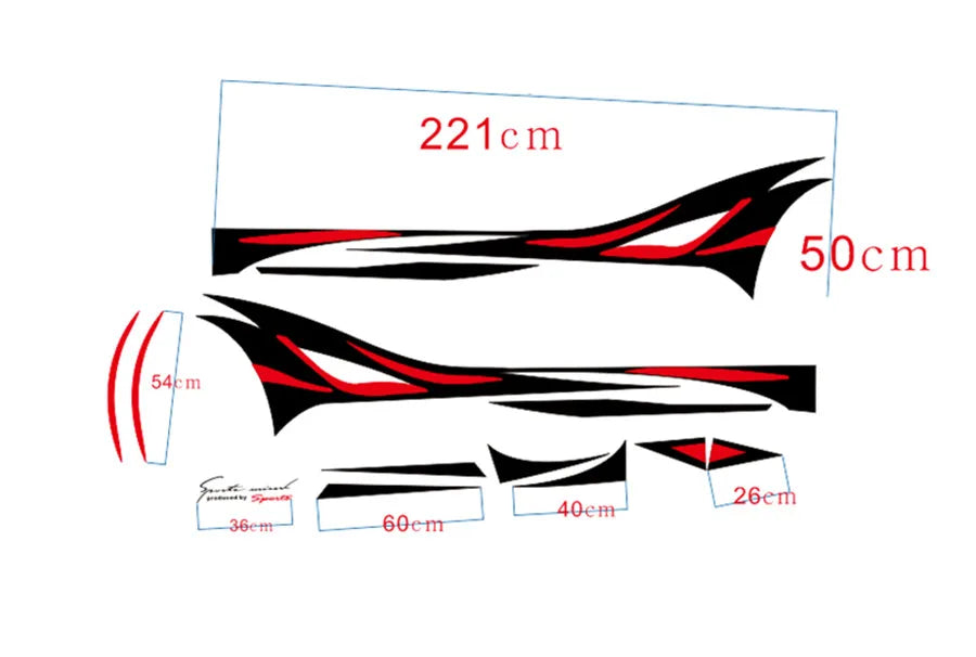 1 Pair Flame Car Styling Vinyl Body Car Sticker Car SUV Body Sticker Side Hood Decal
