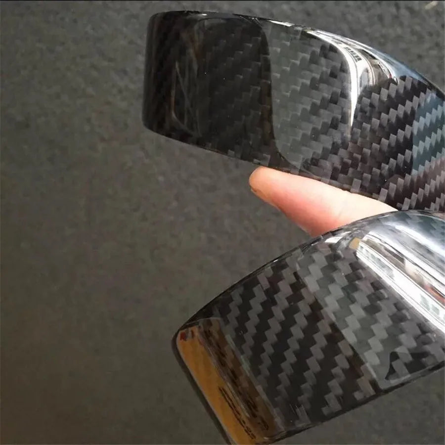 Universal 4pcs car styling48CM+25CM Real Carbon Fiber Front Rear Car Scuff Plate Door Sill