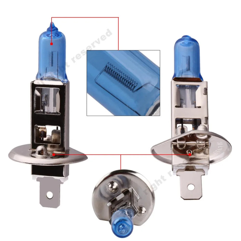 Super Bright Halogen Bulbs H1 H3 H4 H7 H11 9005 HB3 9006 HB4 55W 100W 12V 5000K Car Headli