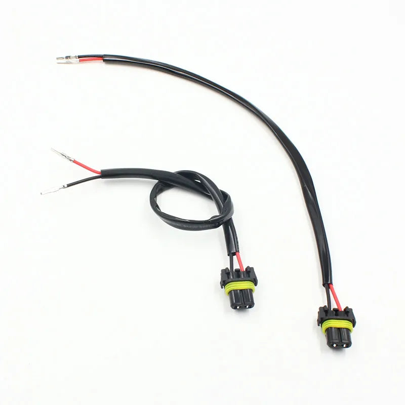 Rockeybright 2pc 12V 35W 55W HID conversion kit light bulb wire harness power plug cord H3