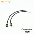 Rockeybright 2pc 12V 35W 55W HID conversion kit light bulb wire harness power plug cord H3
