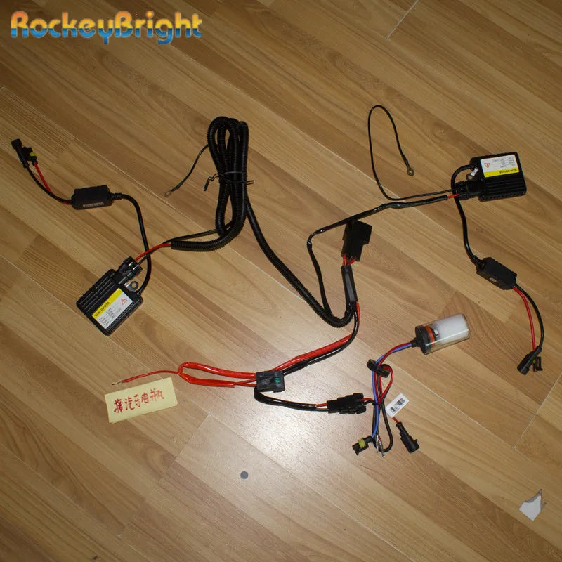 Rockeybright HID Xenon Bulb Extension Cable Xenon HID Kit Relay Wiring Harness H1 H3 H7 H8