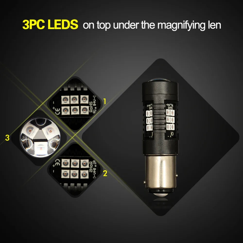 S&D Auto P21/5W LED 157 BAY15D LED Bulbs Tail Signal Brake Stop Reverse DRL Backup Light 5