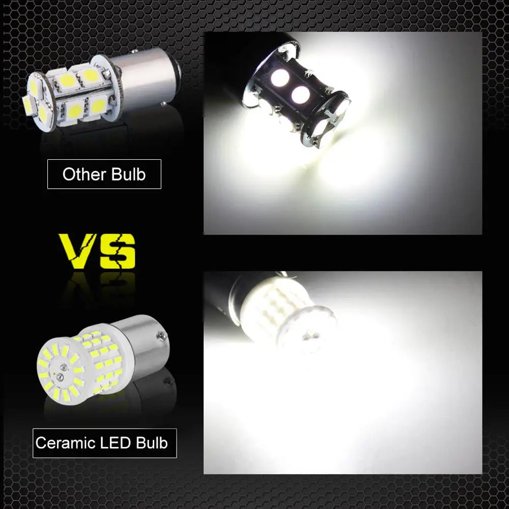 Ceramic LED 1156 BA15S P21W LED 1157 BAY15D P21/5W LED Bulbs R5W 1200LM White Car Turn Sig