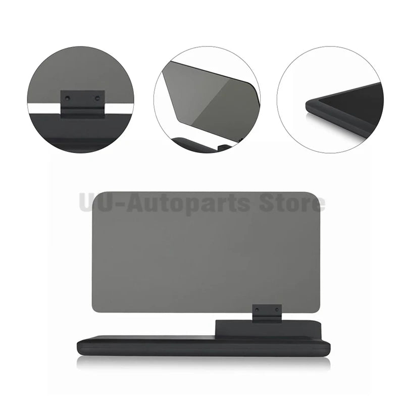 Universal 6" Screen Phone Navigation GPS Holder Car HUD Head Up Display Projector Black No