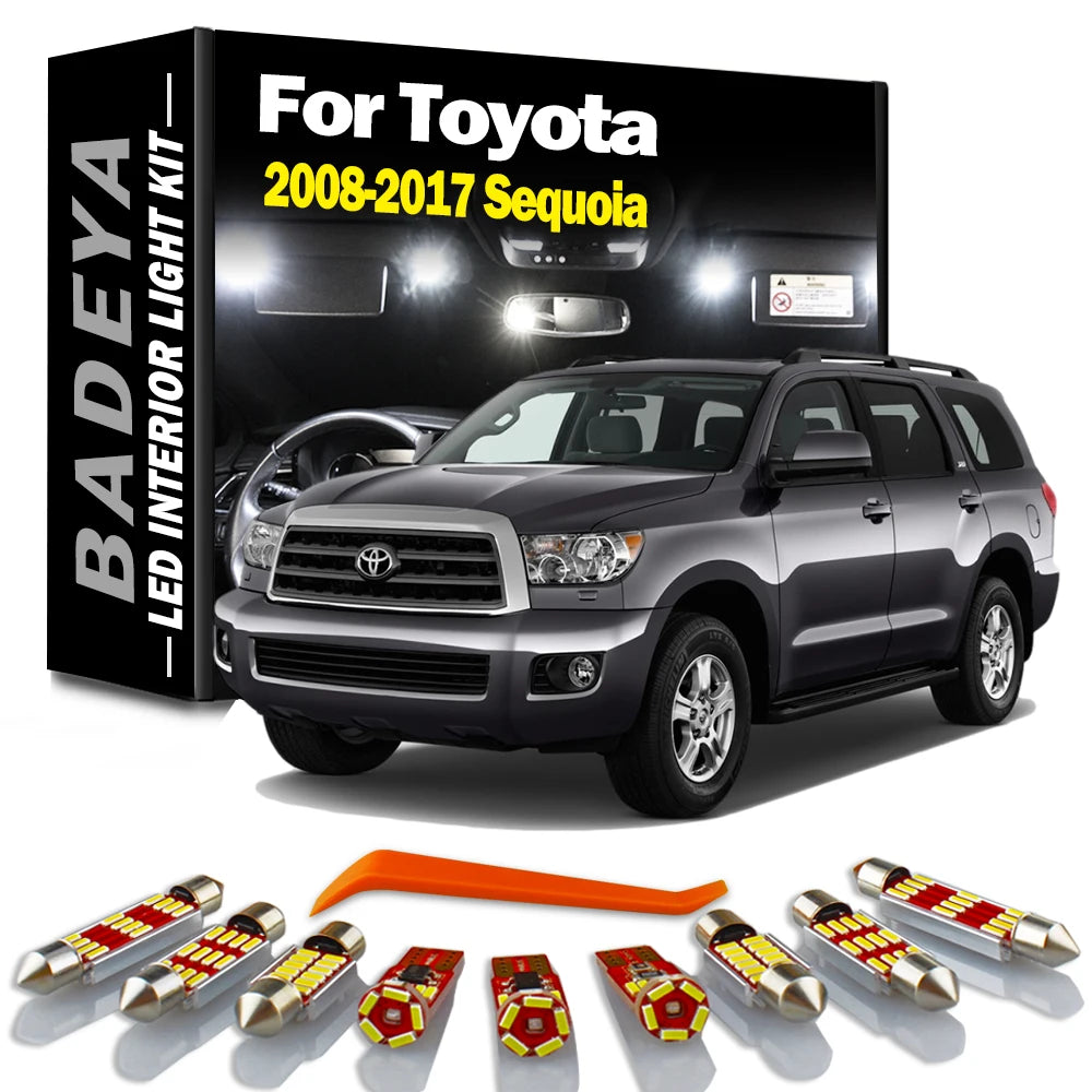 13-Piece LED Interior Light Kit for Toyota 2008-2013 - Canbus Error-Free Interior Bulbs