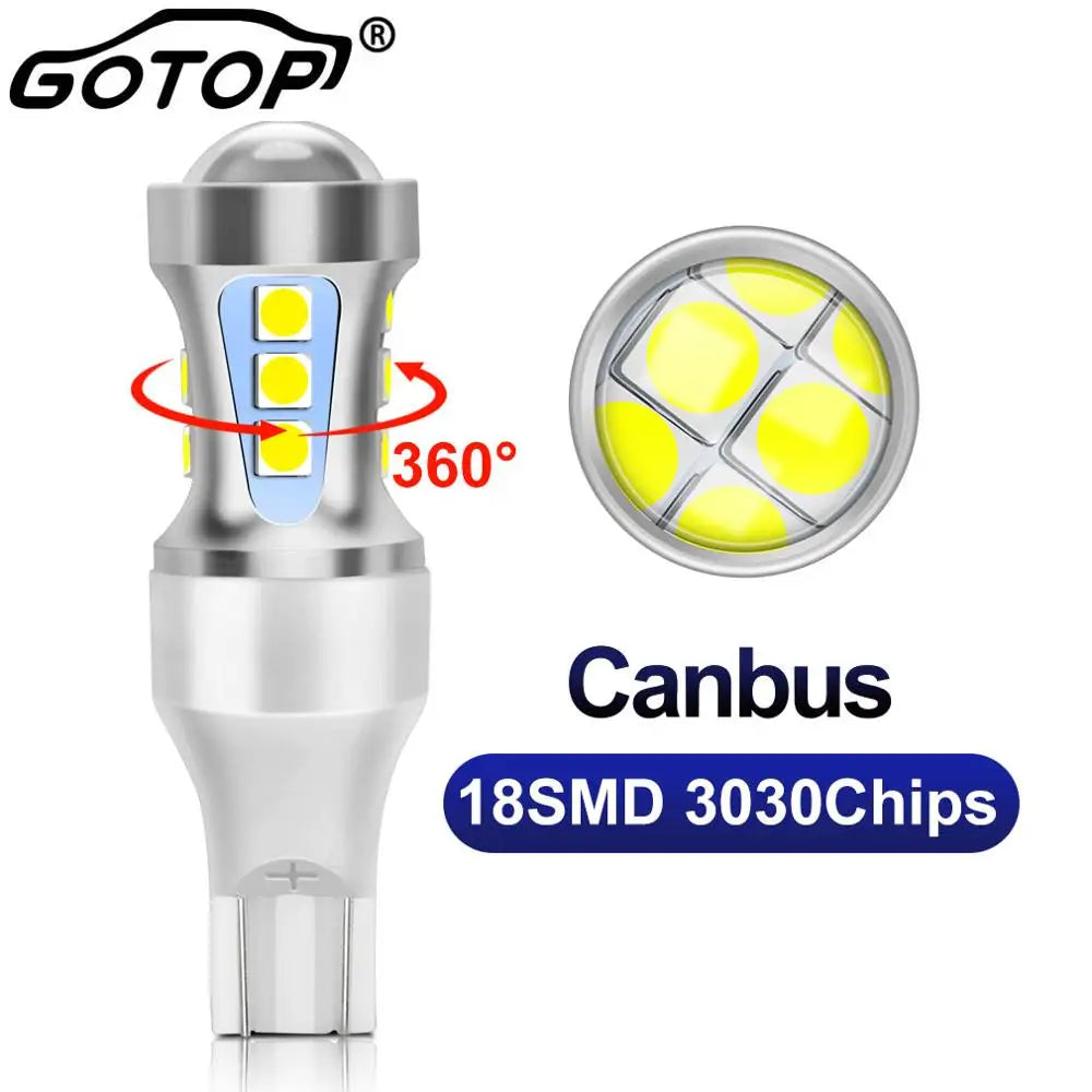 W16W Led Light 1000LM 3W 921 T15 Car LED Signal Light Canbus Error 920 921 912 Turn Signal