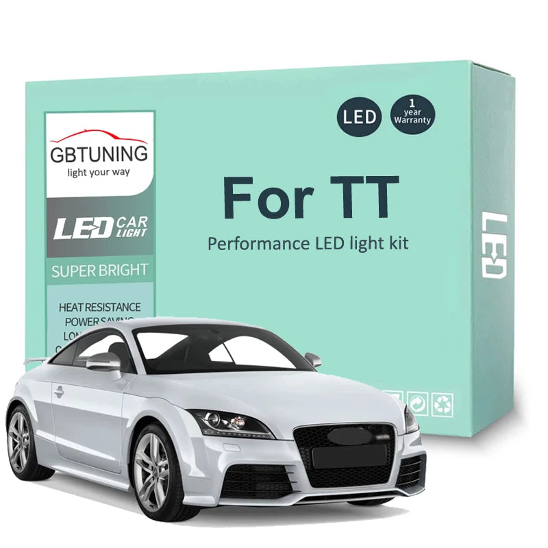 LED Interior Light Kit for Audi TT TTS 8N 8J 8N3 8N9 8J3 8J9 Coupe Roadster 1999-2014 - Canbus Dome Map Door Trunk Bu...