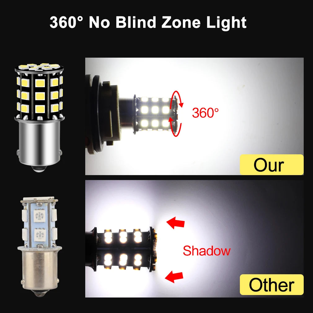 S25 1156 P21W BA15S LED BAY15D BAU15S PY21W T20 LED 7440 7443 W21W 1157 LED Bulb R5W DC 12