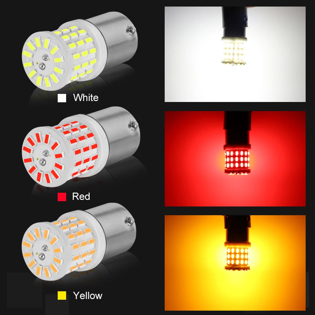 Ceramic LED 1156 BA15S P21W LED 1157 BAY15D P21/5W LED Bulbs R5W 1200LM White Car Turn Sig