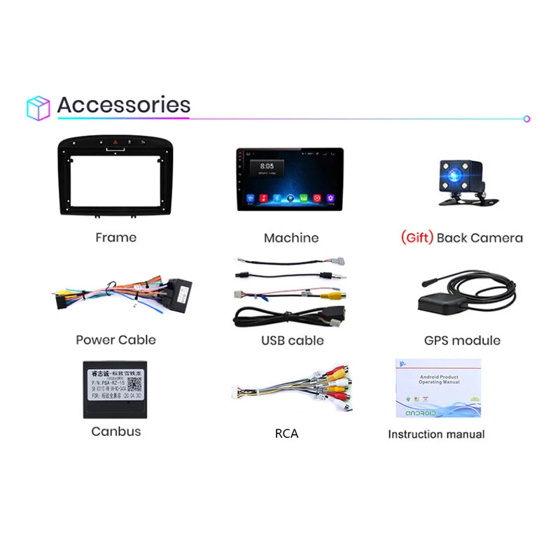 4G+64G Android 10 Car Radio GPS RDS DSP multimedia player for Peugeot 408 for Peugeot 308