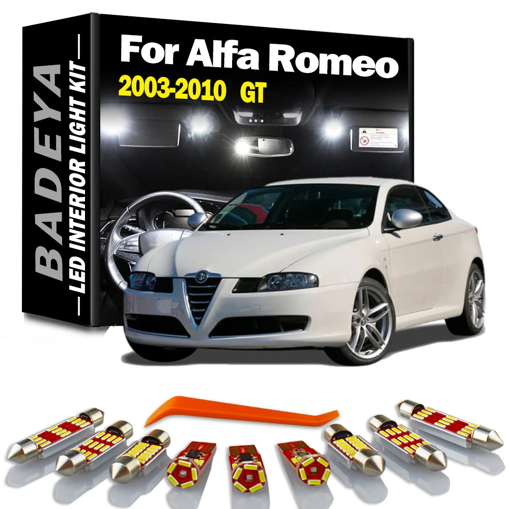 7-Piece LED Interior Light Kit for Alfa Romeo 2003-2010 - Canbus Error-Free Interior Bulbs
