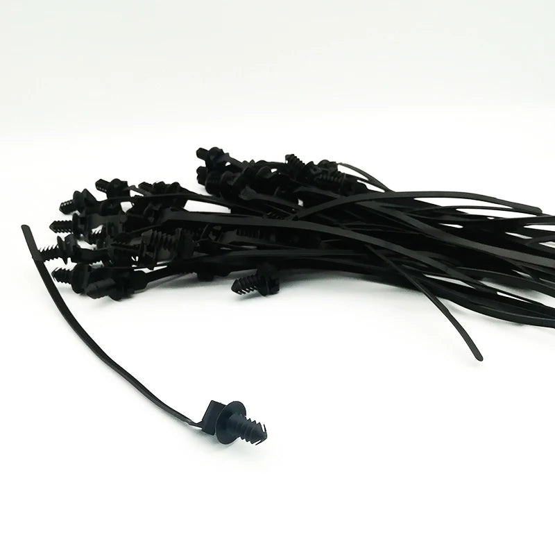 50pcs/lot Car Nylon Cable Tie Clips Detachable Self-Locking Plastic Zip Universal