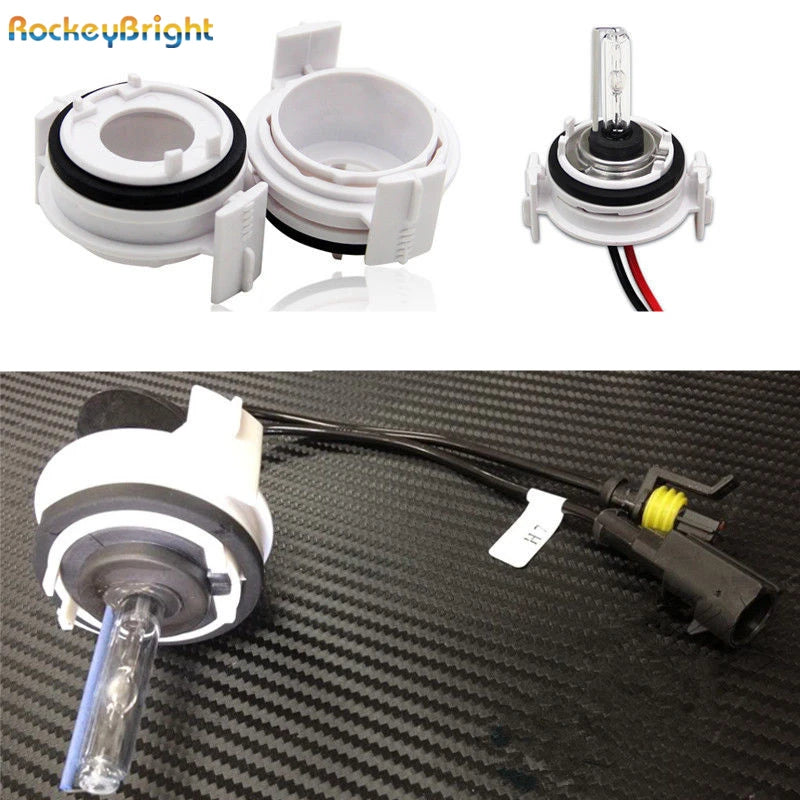 Rockeybright 2pcs H7 Xenon For HID Bulbs Adapters Holders For BMW E46 3Series 325ci 325i 3