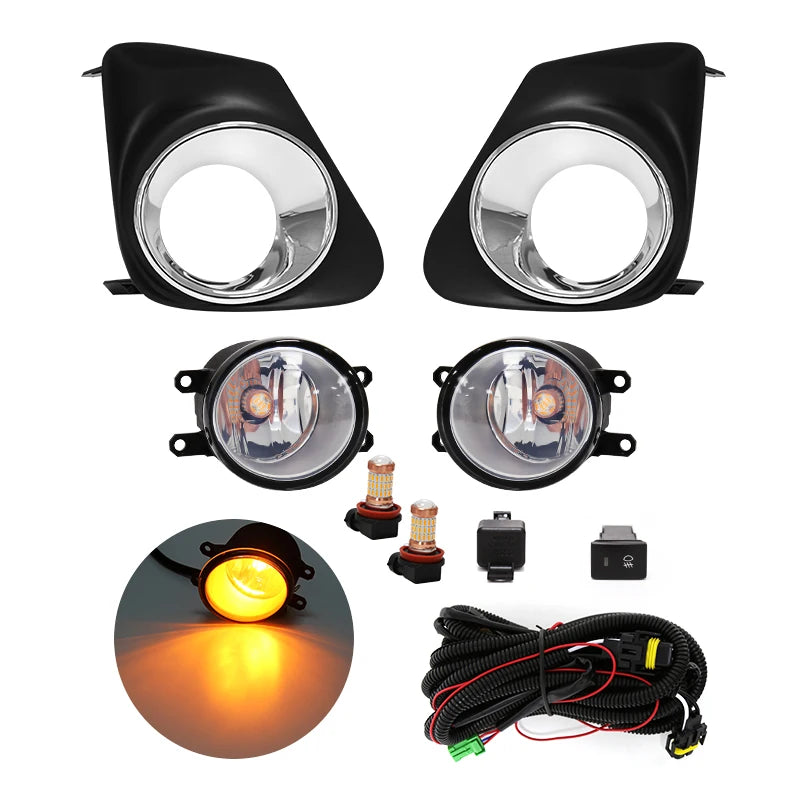 For Toyota Corolla Altis 2011 2012 2013 Fog Light Lamp Daytime Running Chrome Wires Switch | AUTOKITSHOP