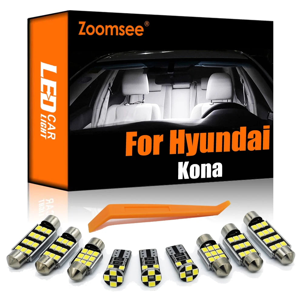 13-Piece LED Interior Light Kit for Hyundai Kona For Kona EV Electric - Canbus Error-Free Bulbs | AUTOKITSHOP