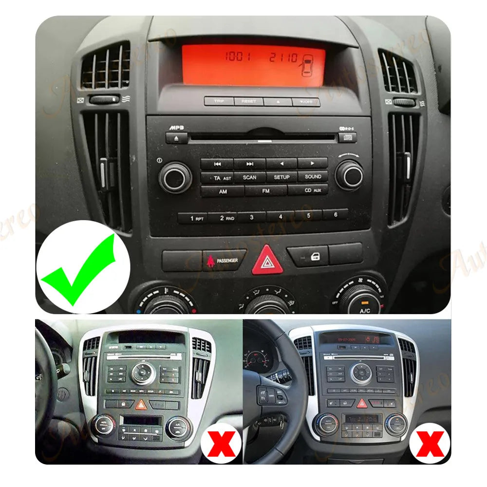 Android 14 Carplay For KIA Ceed 2004-2008 Car GPS Navigation Multimedia Player Auto Stereo