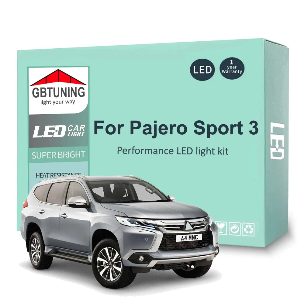 17-Piece LED Interior Light Kit for Mitsubishi Pajero Montero Shogun Sport 3 MK3 - Canbus Error-Free Bulbs | AUTOKITSHOP