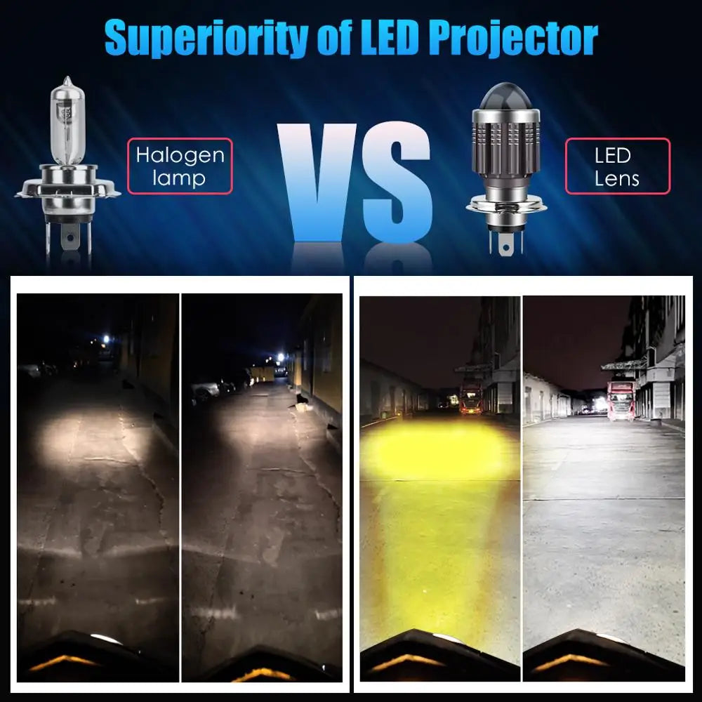 10000LM H4 Led Motorcycle Headlight BA20D H6 P15D Motor Led Bulb CSP Motorbike Head Lamp W