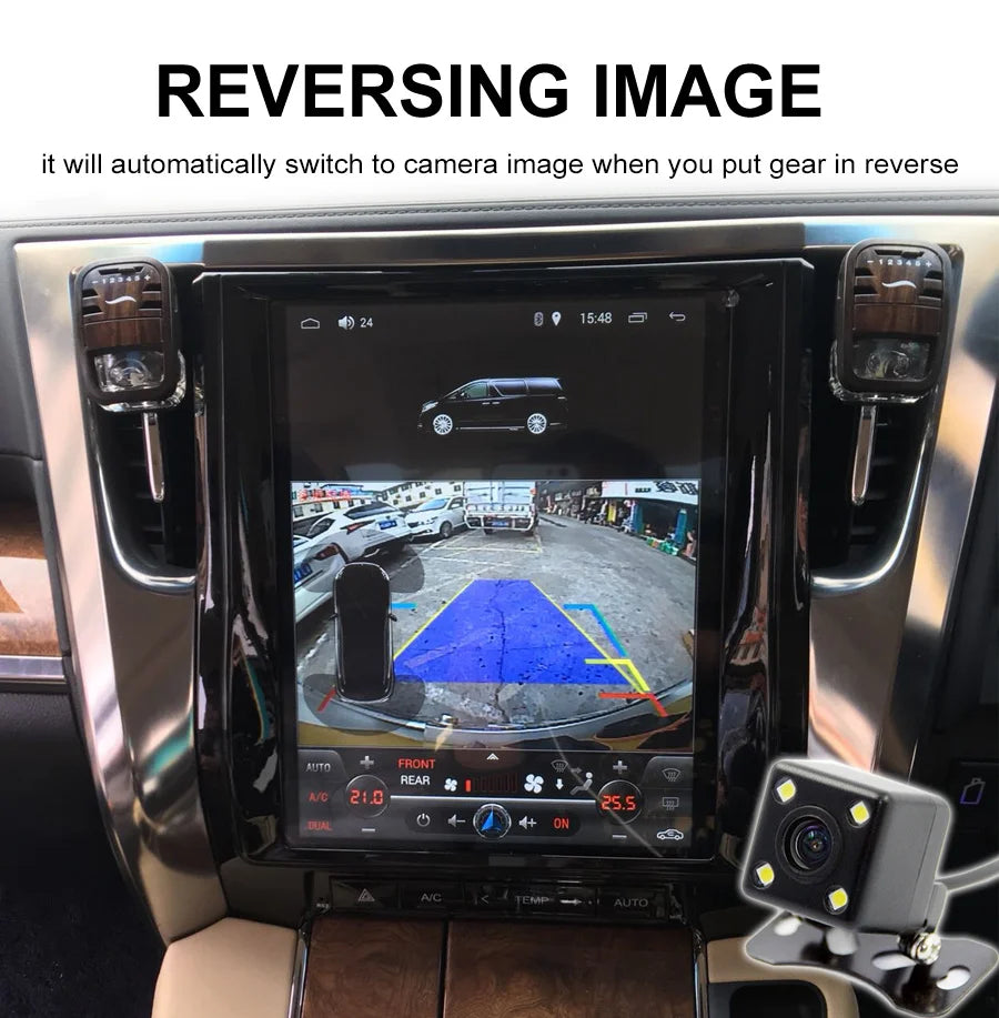 12.1" For Toyota Alphard Vellfire 30 2015 -2020 Android 14 Car Radio Multimedia Video Play