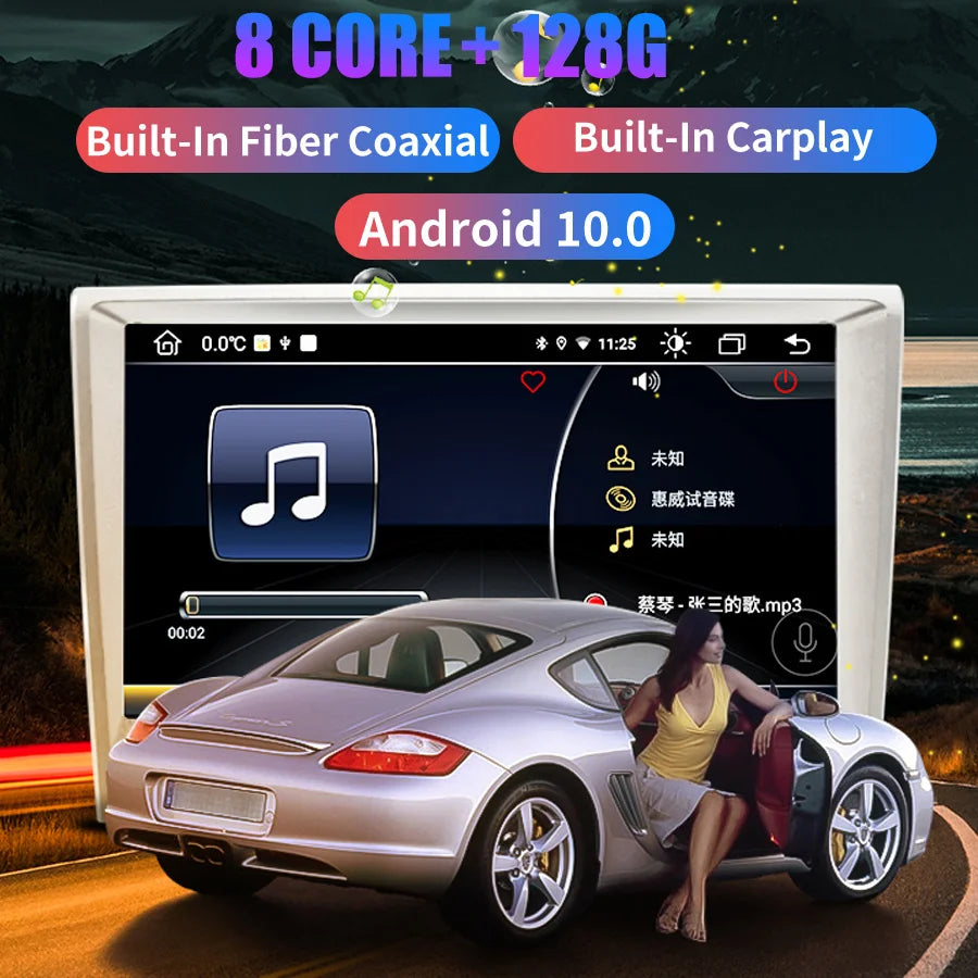 2Din Android 11 Screen GPS Stereo For Porsche Cayman S Boxster 987 911 997 2006 2015 Car R