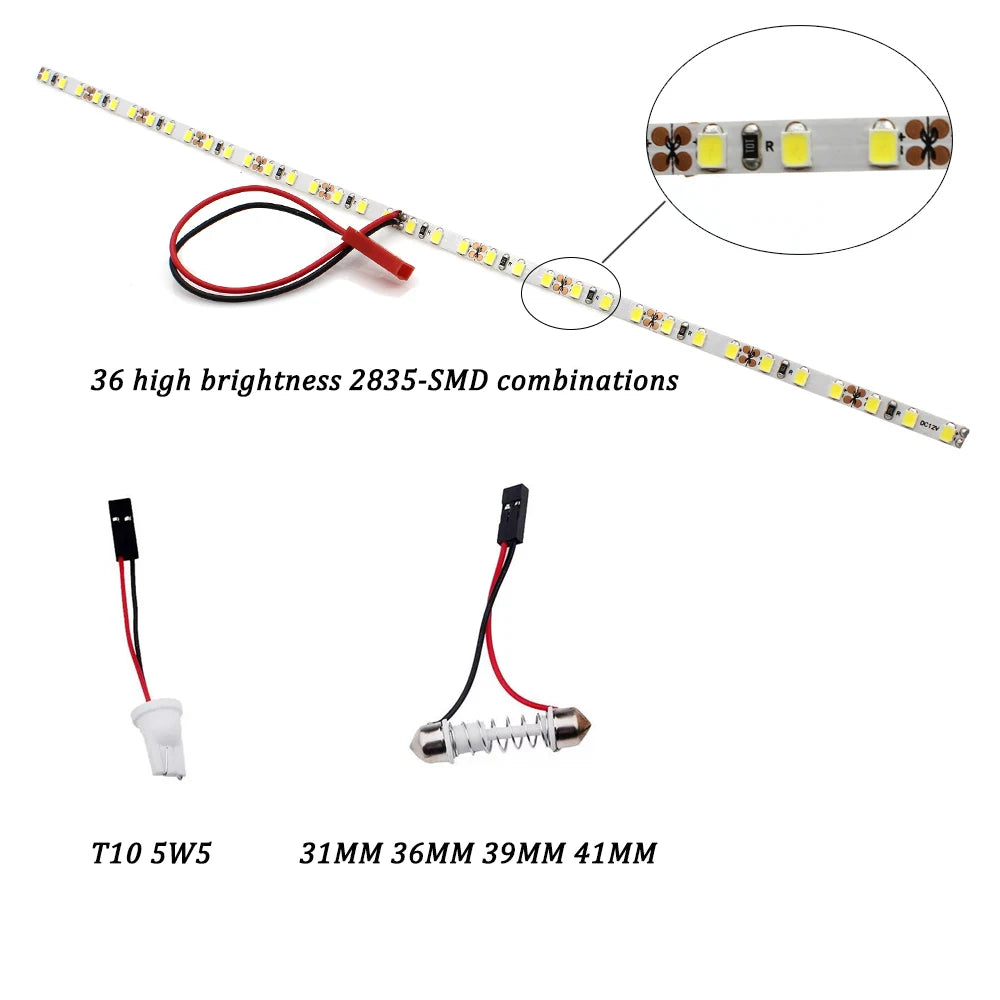 LED Interior Light Kit for Car Trunk Cargo Area Luggage Compartment Interior Illumination White 3600-1200 - Canbus Do...