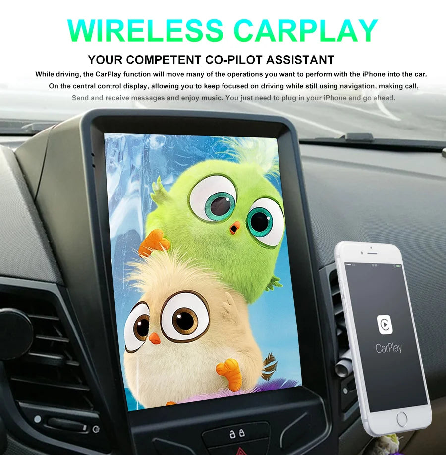 Car Radio Video Player Carplay Android 13 Screen For Ford Fiesta 2009 2011 2013 2014 2015