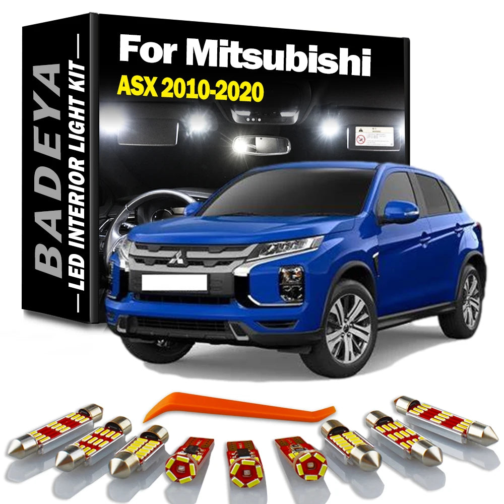 9-Piece LED Interior Light Kit for Mitsubishi 2014-2019 - Canbus Error-Free Interior Bulbs