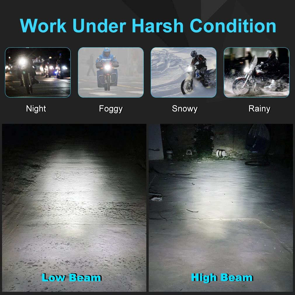 H4 Led Motorcycle H6 BA20D Led P15D H6W Canbus 4000LM Headlight Bulbs Moto Lights Hi Lo be