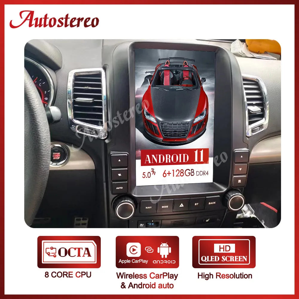 For Kia Sorento 2009-2012 Android 13 8+256G Tesla Style Vertical Screen Car Multimedia Pla