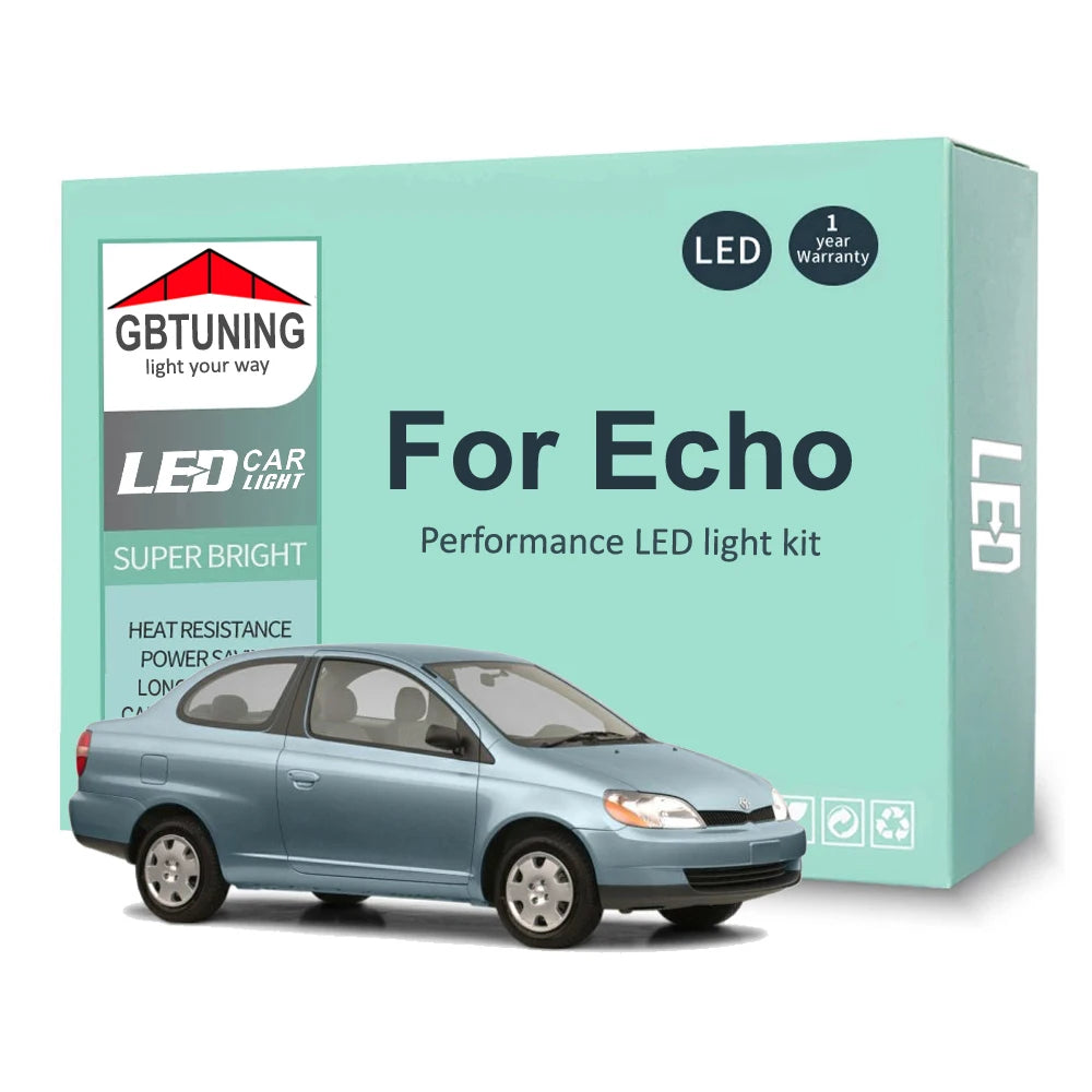 10-Piece LED Interior Light Kit for Toyota Echo - Canbus Error-Free Bulbs | AUTOKITSHOP