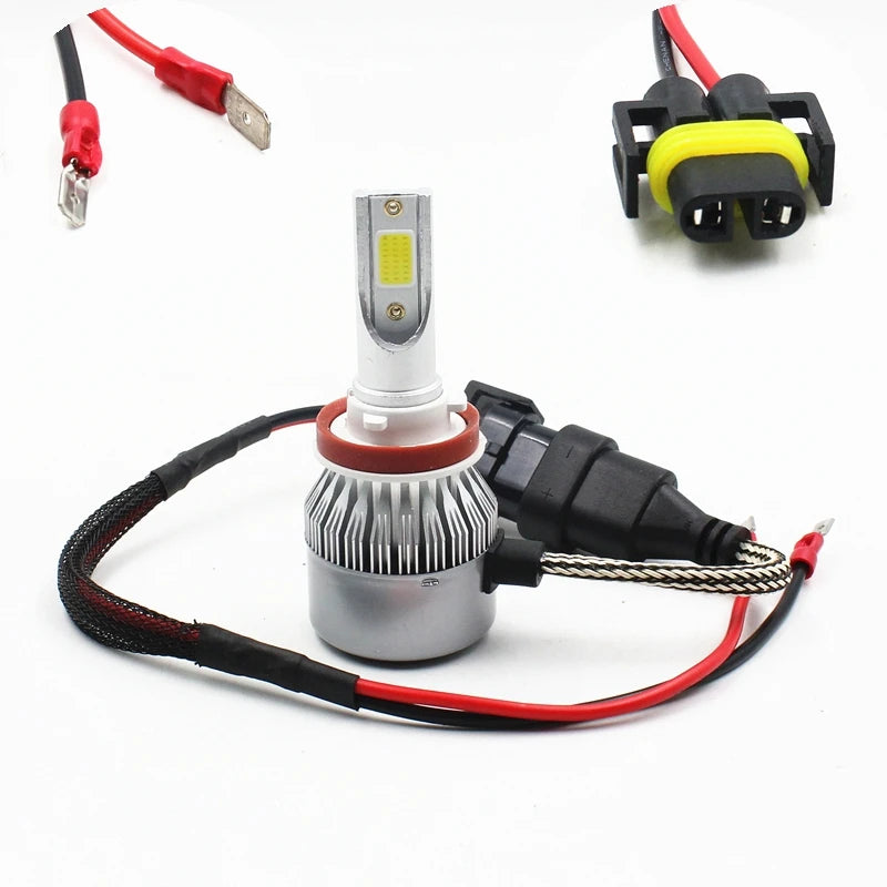H11 To H11B Headlight Fog Light Conversion Connector Wiring Harness Plug Cable Socket Conn