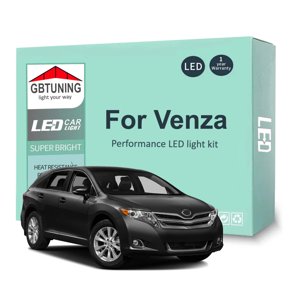 15-Piece LED Interior Light Kit for Toyota Venza - Canbus Error-Free Bulbs | AUTOKITSHOP