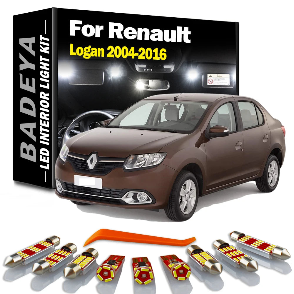 LED Interior Light Kit for Renault 2009-2016 - Canbus Error-Free Interior Bulbs