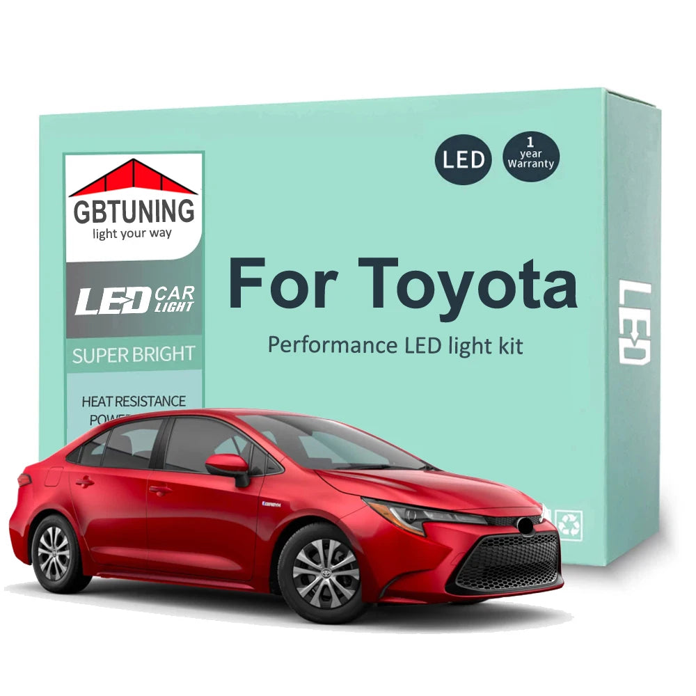 LED Interior Light Kit for Toyota Corolla E12 E120 Auris E150 Prius 20 30 ZVW30 Yaris Camry Avensis T22 T25 T27 Avalo...