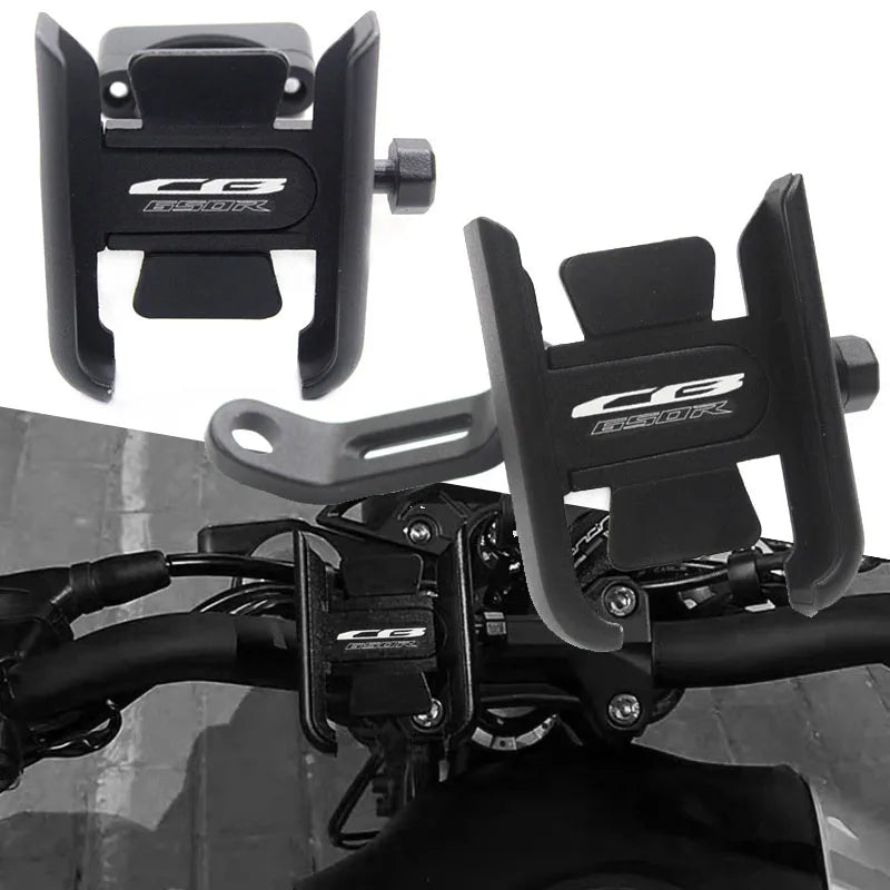 With LOGO CB650R Motorcycle Accessories handlebar Mobile Phone Holder GPS stand bracket For Hond - Automotive LED Light