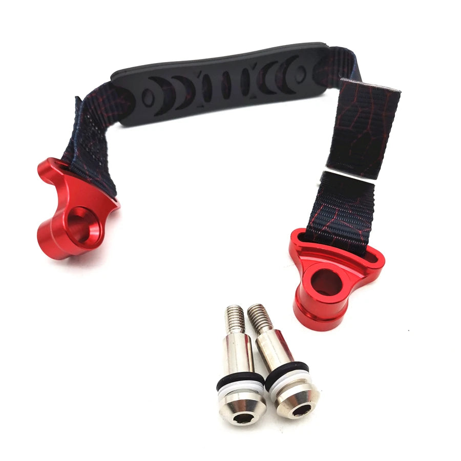 Red＋Black Adjustable Dirt Bike Motorcycle Rear Seat Rescue Pull Strap Sling Belt