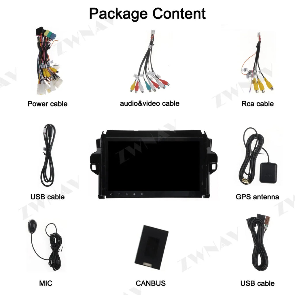 Android 14 Carplay Car Radio For Toyota Fortuner SW4 2016-2021 GPS Navigation Multimedia p