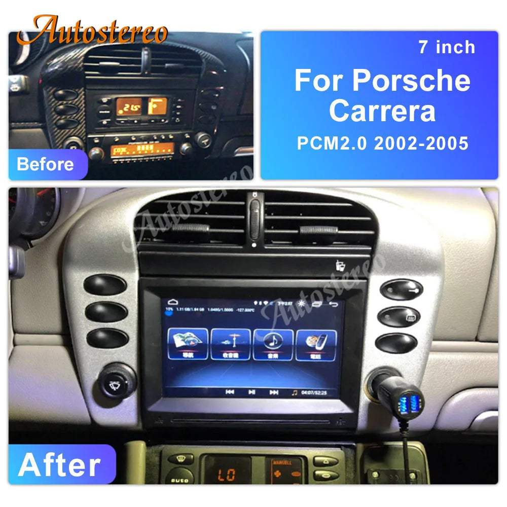 Carplay Auto Stereo Android 13 For Porsche 911 Carrera GT Car GPS Navigation Multimedia Pl