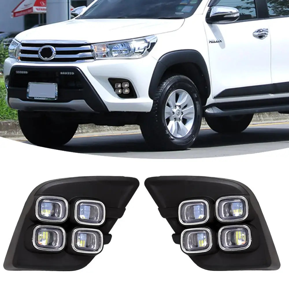 Fog Light Auto LED Daytime Running Light For Toyota Hilux Revo 2015 2016 Car Driving Bumpe | AUTOKITSHOP