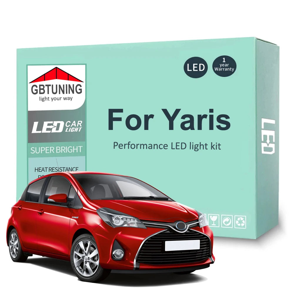 LED Interior Light Kit for Toyota Yaris 1999-2015 - Canbus Dome Map Door Trunk Bulbs | AUTOKITSHOP