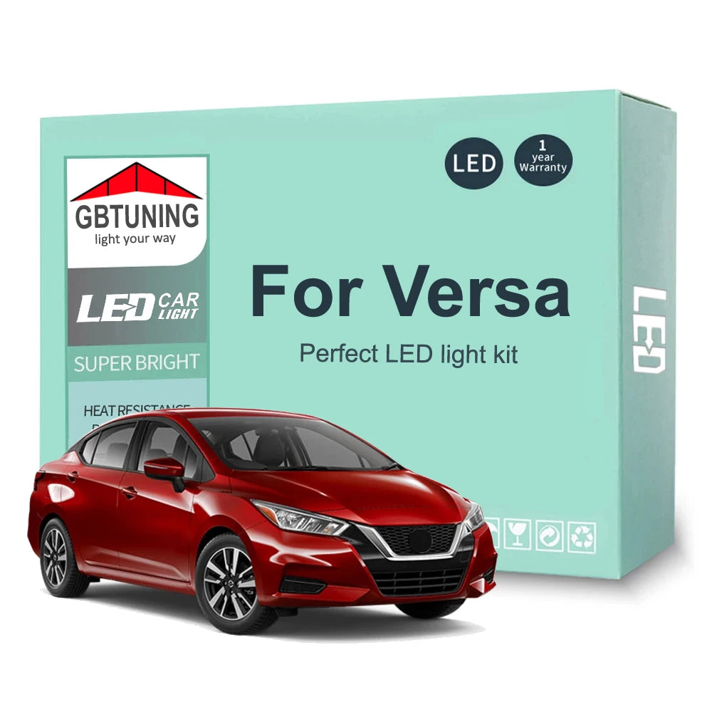 LED Interior Light Kit for Nissan Versa 2007-2015 - Canbus Dome Map Door Trunk Bulbs | AUTOKITSHOP