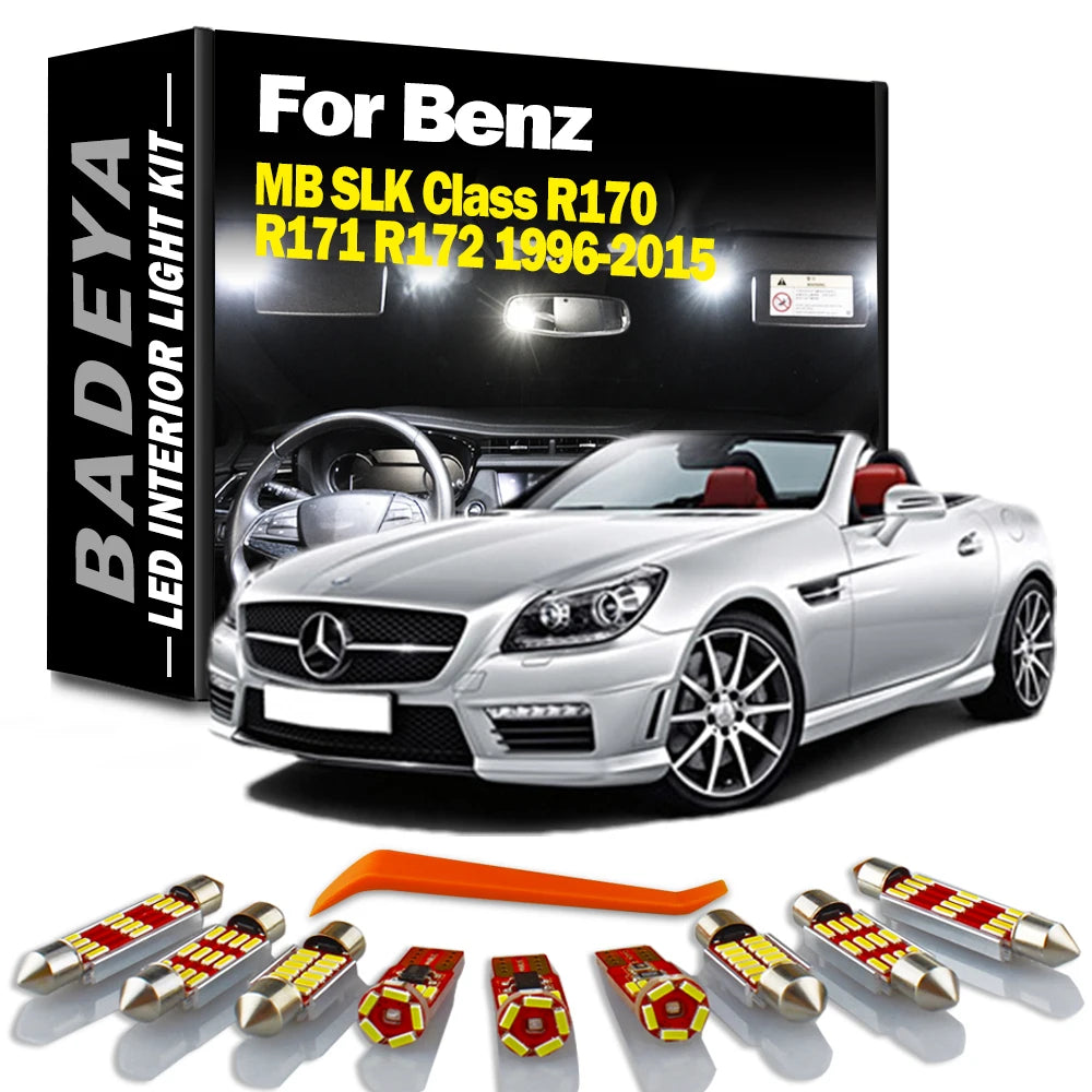 BADEYA Canbus LED Interior Map Dome Trunk Light Kit For Mercedes Benz MB SLK Class R170 R1