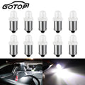 10-Piece LED Interior Light Kit for BA9S T4W H6W - Canbus Error-Free Interior Bulbs