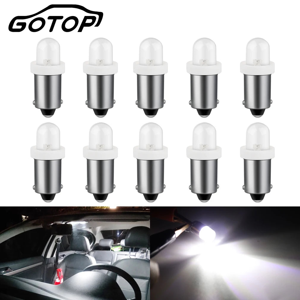 10-Piece LED Interior Light Kit for BA9S T4W H6W - Canbus Error-Free Interior Bulbs