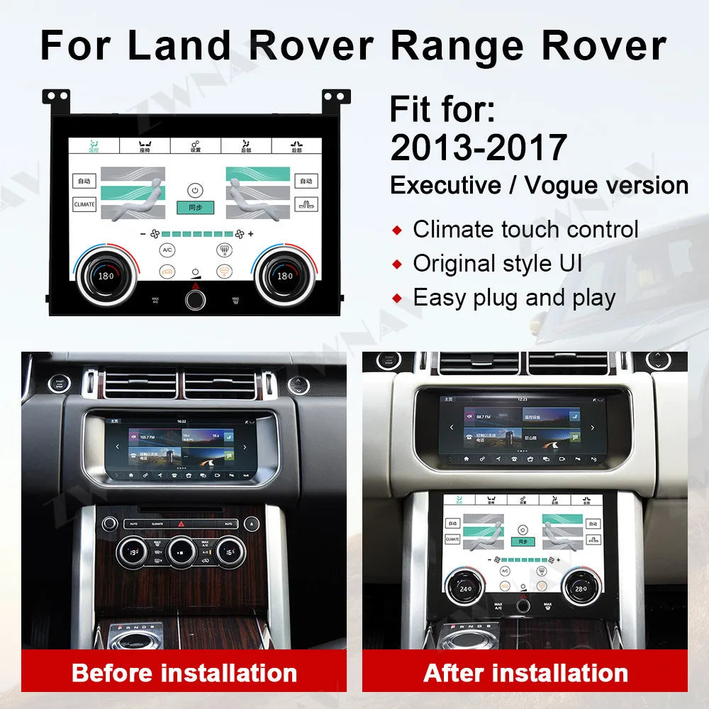 10 Inch NO CD For Land Rover Range Rover Vogue L405 2013-2017 Digital Climate AC Board Hea