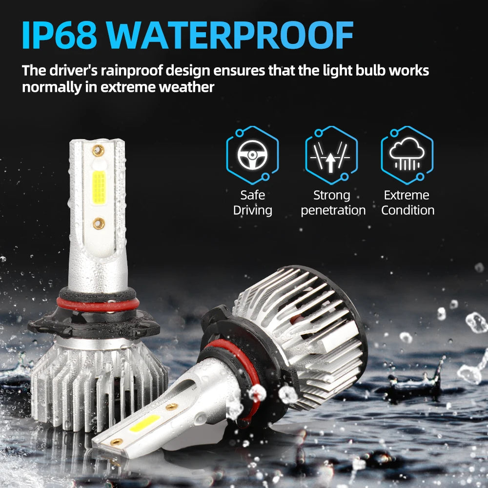 roadsun 2Pcs H4 H7 LED H1 H3 Car Lamp H11 H8 9005 HB3 led H13 9004 9007 9006 HB4 Headlight