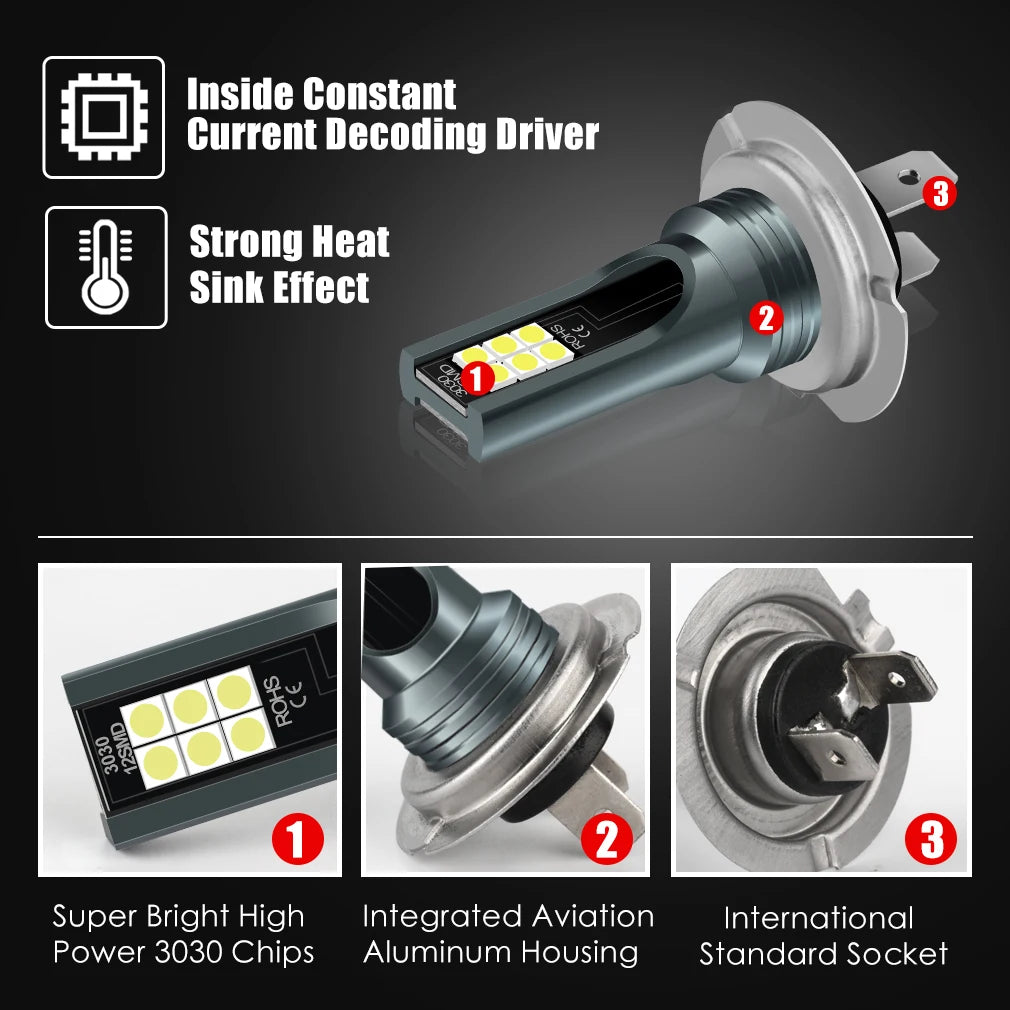 H8 H11 Led H7 H16 JP 9005 HB3 9006 HB4 Led Lamp Car 3030 Chips Led Fog Headlight Bulbs 600