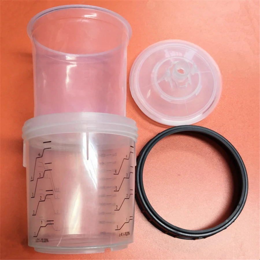 22oz Disposable Paint Cup 1 Hard Cup & Collar For Spray Gun Type H/O Quick Cup